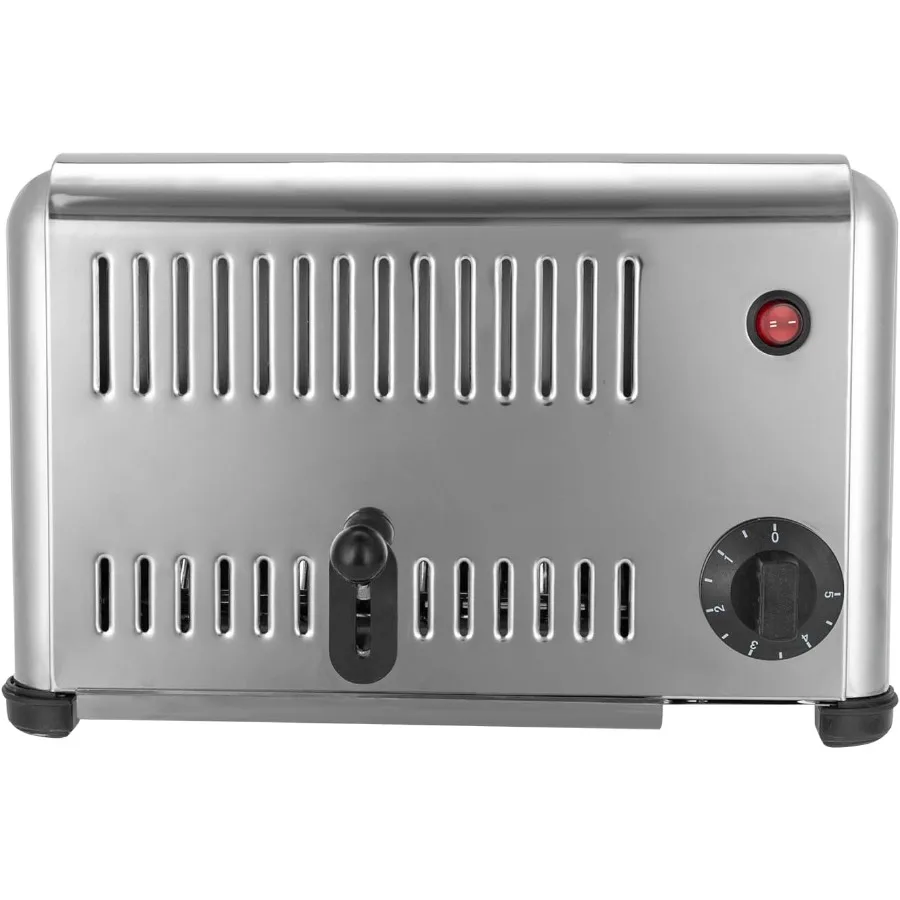 محمصة خبز 4 شرائح مع فتحات واسعة للمطاعم والاستخدام المنزلي بقدرة 1650 وات من الفولاذ المقاوم للصدأ ماكينة خبز الخبز المنبثقة على سطح الطاولة الذكية