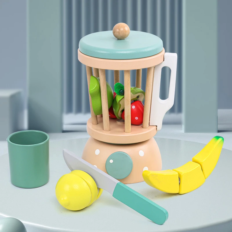 Presse-agrumes de cuisine en bois, Machine à jus de Simulation pour enfants, jouets éducatifs interactifs Parent-enfant de la maternelle