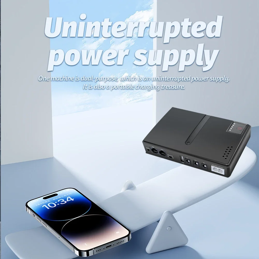 

DC1036P Router 5V 9V12V 18W Optical Cat Monitor Backup Uninterruptible 10400Mah Emergency Power Supply Charger Cell Phone DC UPS