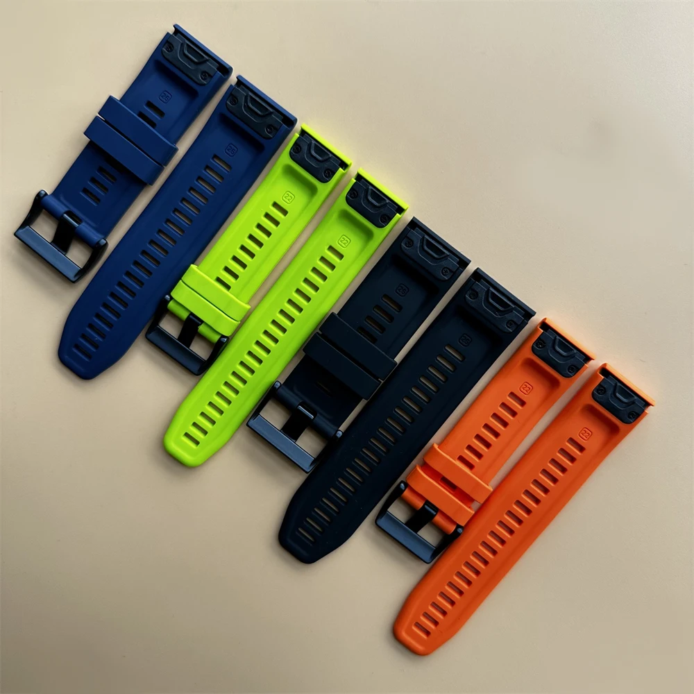 22MM 26MM Official Silicone Strap for Garmin Fenix 7X 7 6X 6 Pro 5X 5 Plus Sapphire 3HR Smart Watch Band Quick Release Bracelet