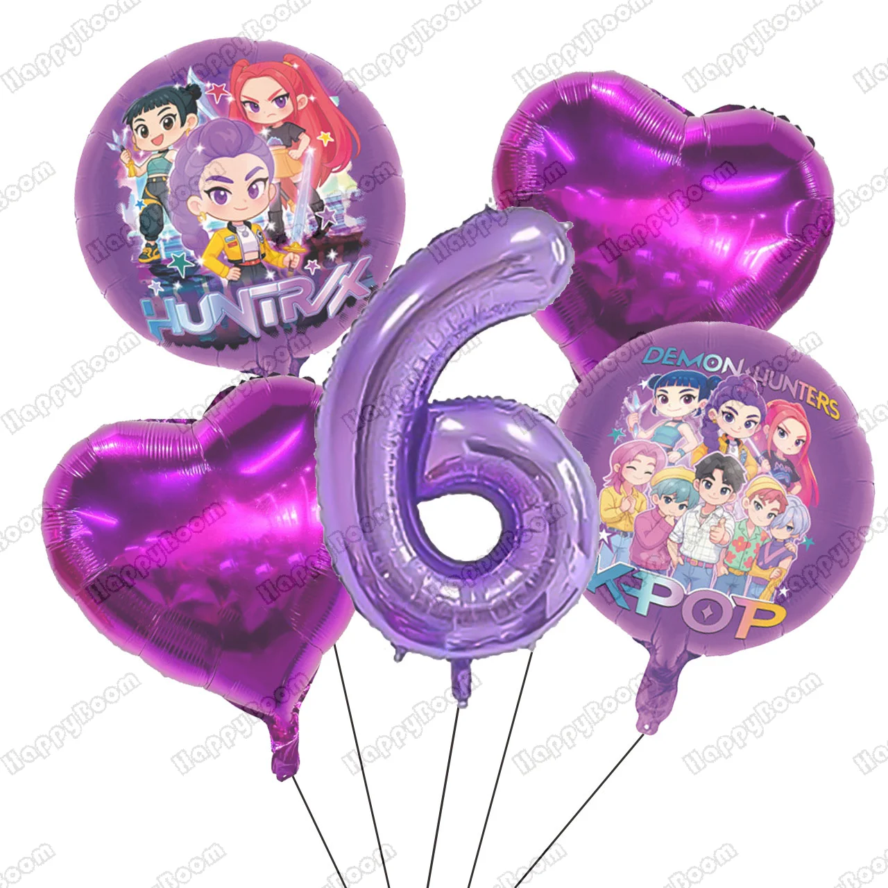 Kpop شيطان الصيادين الأطفال حفلة عيد ميلاد الديكور الكرة عدد أرقام 1-9 بالون مجموعة استحمام الطفل لوازم الحفلات هدية لعبة #3