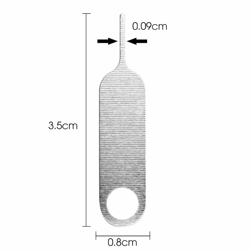 50/1 Uds. Alfileres de aguja de extracción de tarjeta SIM palanca expulsión bandeja de tarjeta Sim Pin de aguja abierta para IPhone Samsung Xiaomi Redmi herramienta de tarjeta Micro Sd