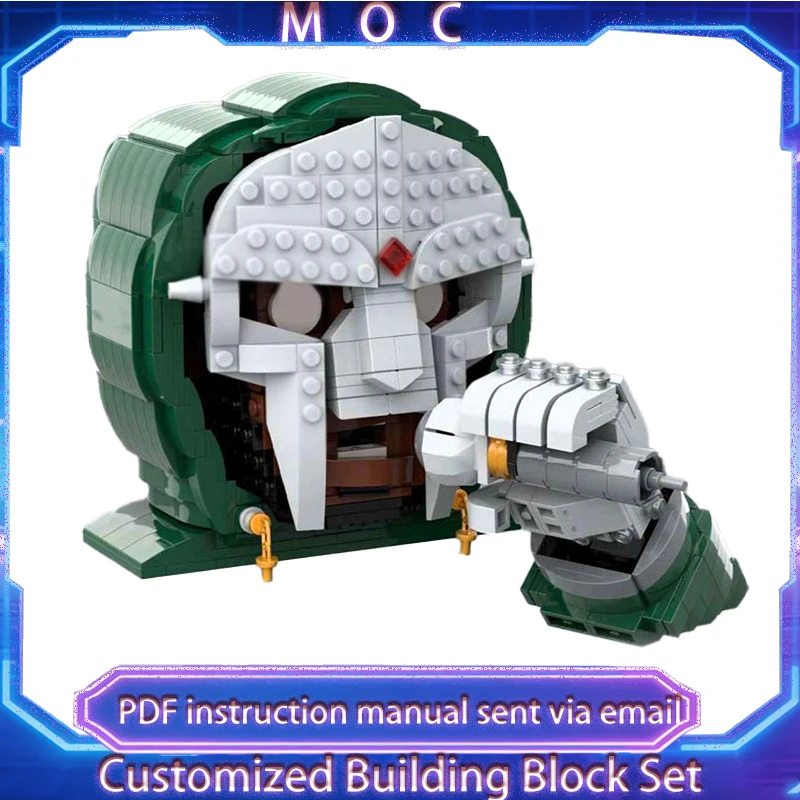 

Набор из 968 деталей MF DOOM The Operation Doomsday Edition, комбинированный комплект, модель конструктора MOC, игрушки-головоломки для самостоятельной сборки, подарки для детей на праздники