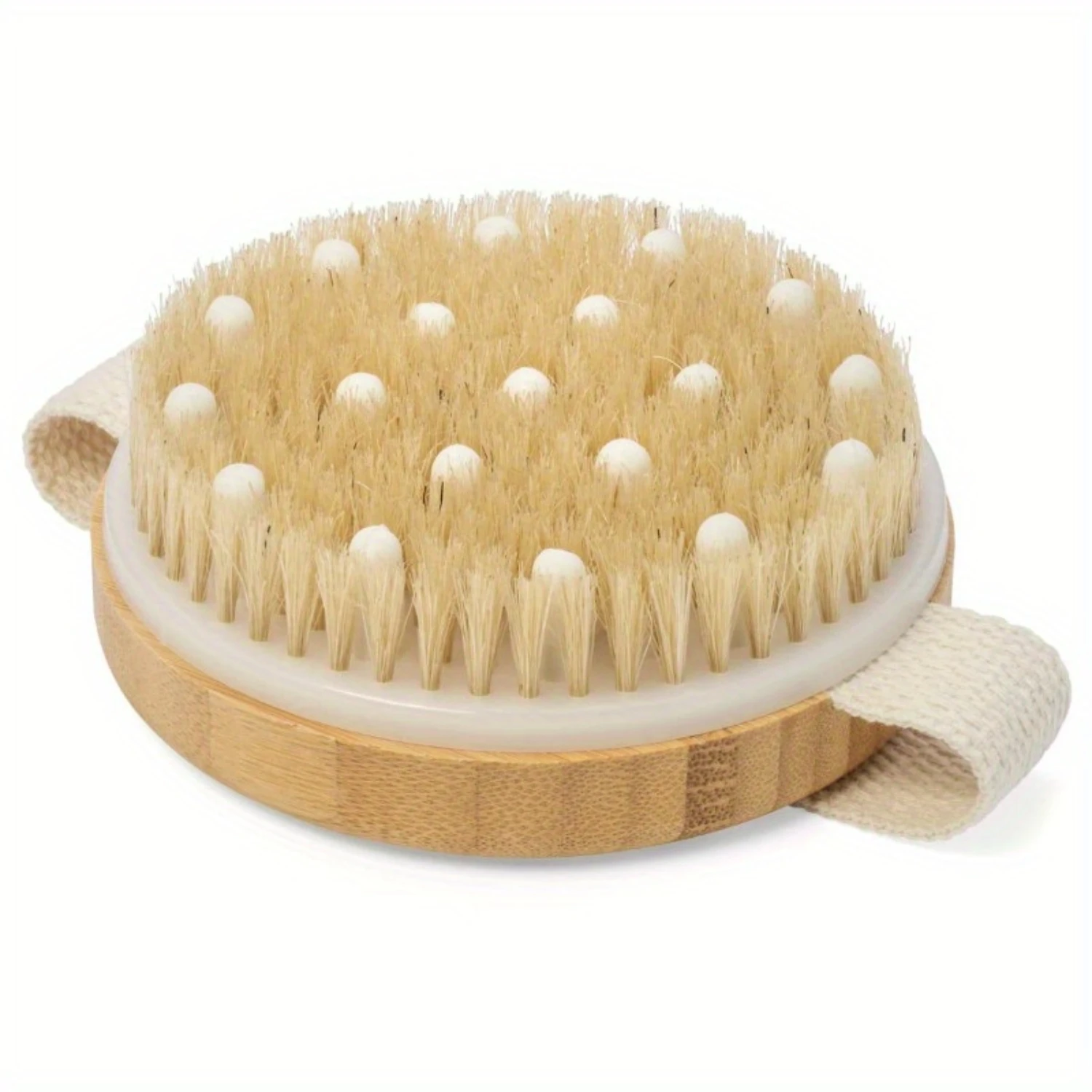 Eco-Friendly Dry Body Brush with Natural Bristles - Exfoliating Body Scrubber for Lymphatic Drainage, Skin Smoothing & Circulati