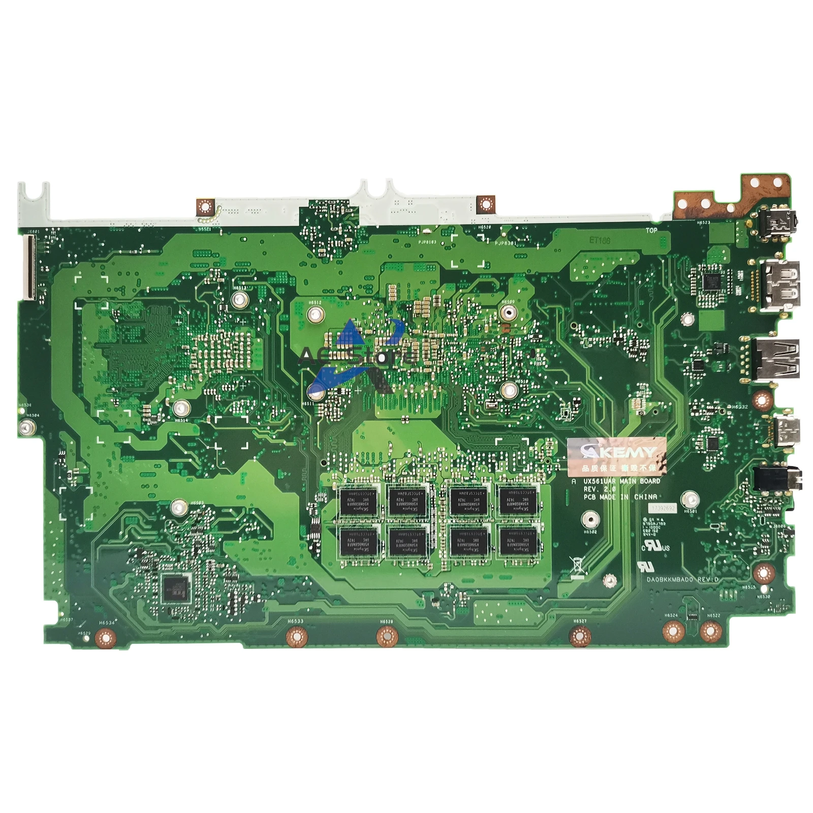 UX561UA Mainboard For ASUS UX561U X561U UX561UAR Q525UAR Q525UA Q505UAR Laotop Motherboard I3 I5 I7 8th Gen 8G-RAM UMA