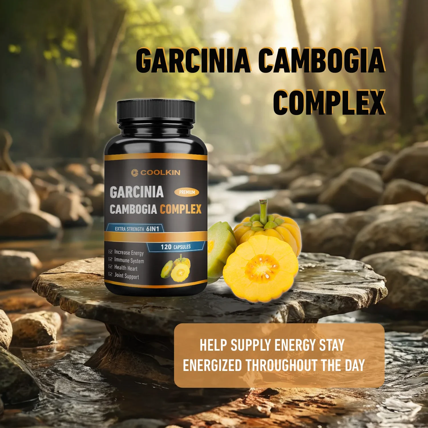 Garcinia Cambogia - Fat Burner, Detox, Appetite Suppressant, Skin Beauty, Energy Metabolism Supplement