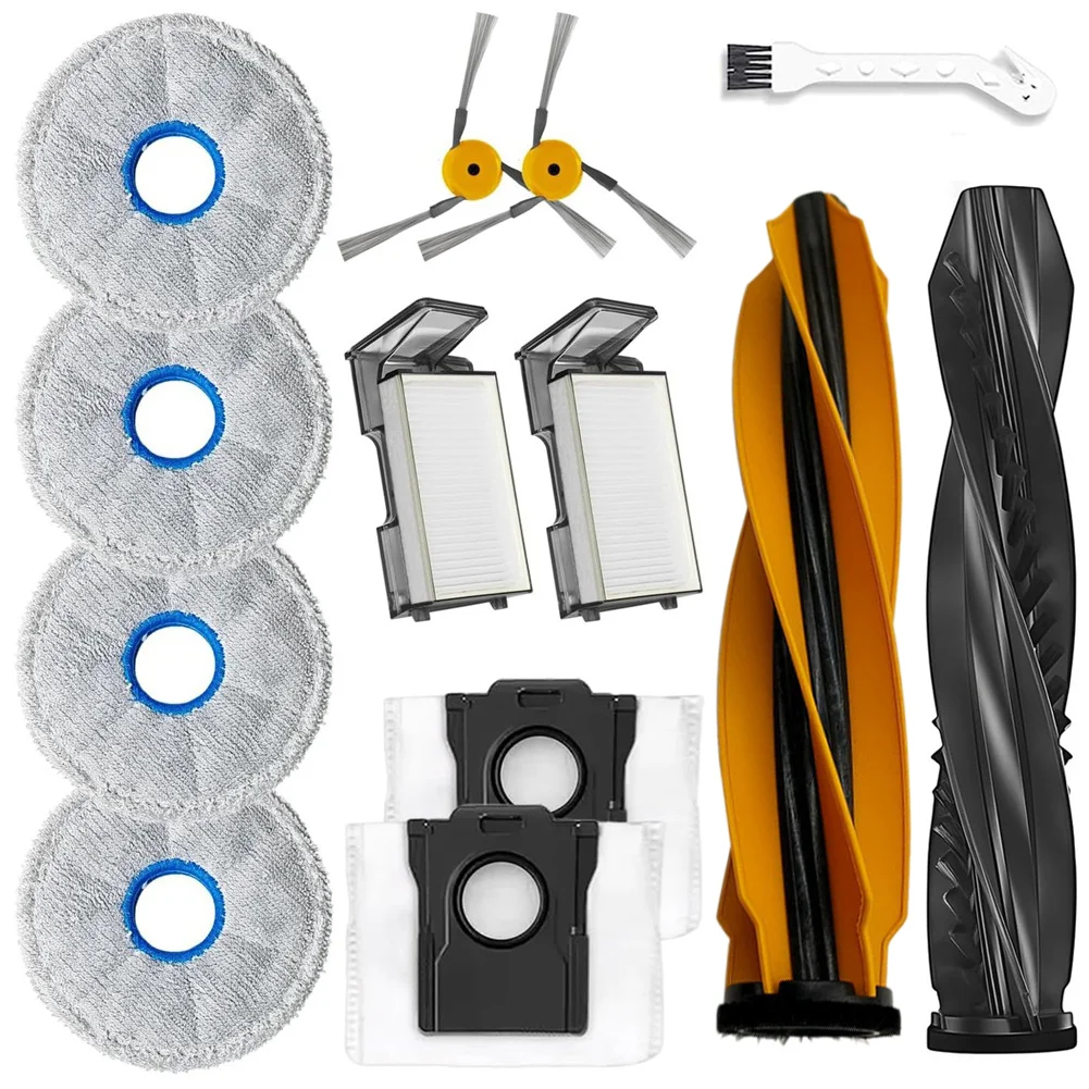 A52Q-Ersatz-Zubehörset für Dreame X60 Max Ultra, 1 Hauptbürste, 2 HEPA-Filter, 4 Wischpads, 2 Seitenbürsten, 2 Staubbeutel – Detail 2