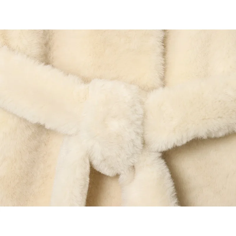 Long Faux Fur Coat Woman Winter White Faux Mink Female Jackets Elegant artificial Hairy Fluffy Cardigan Outerwear Hot Clothes