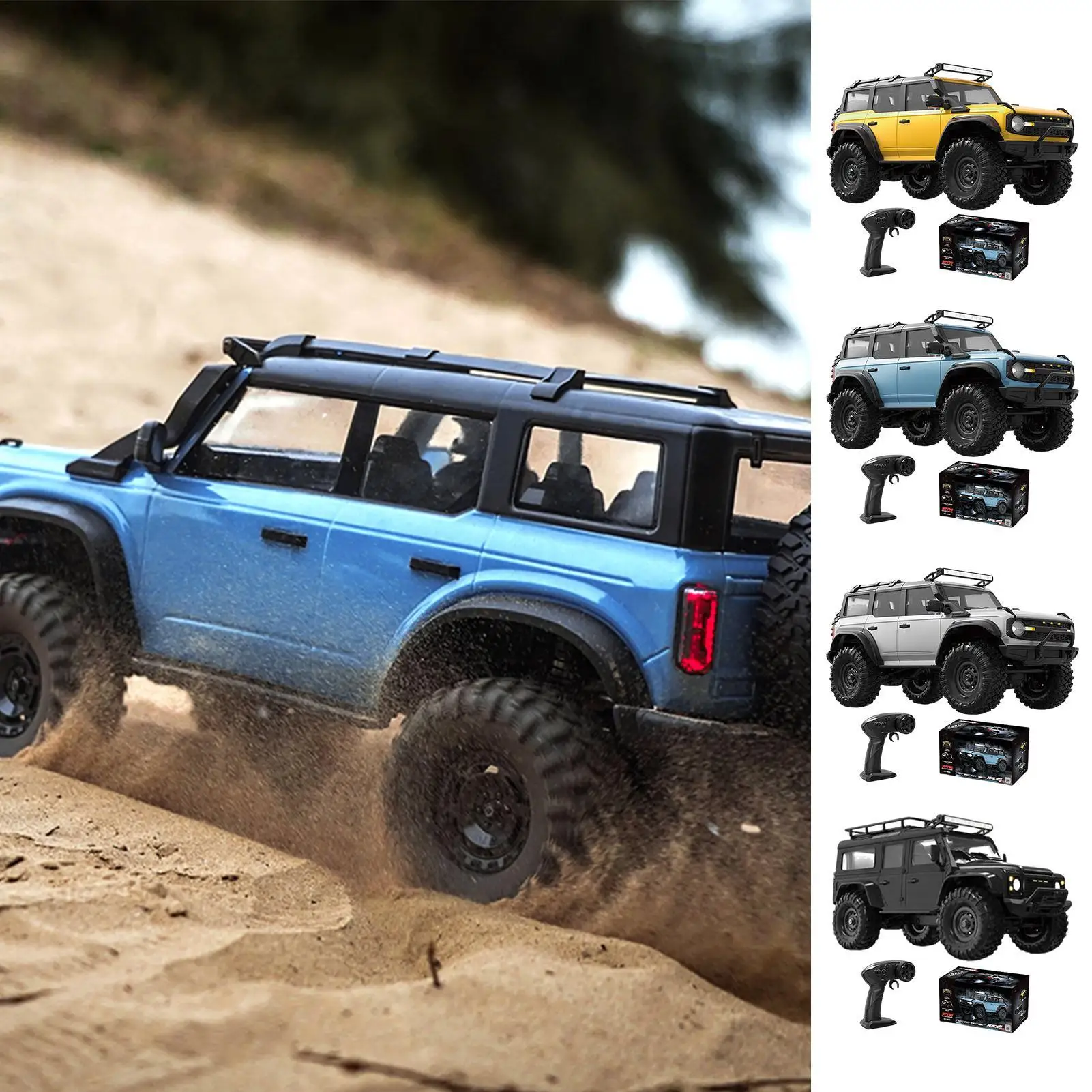 Rc Drift Auto 1:16 Fernbedienung Geländewagen 2,4g Modell Lkw LED All Terrain Spielzeug Für Jungen Mädchen Erwachsene Freizeit im Freien
