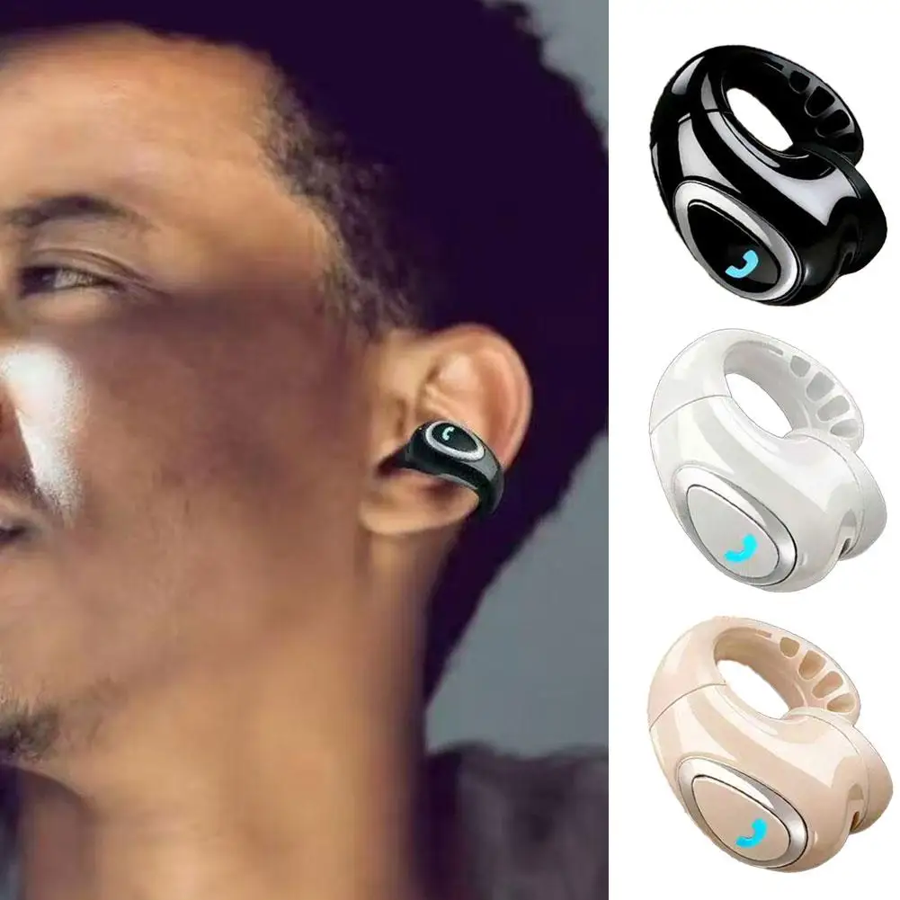 سماعات أذن صغيرة غير مرئية سماعات بلوتوث واحدة سماعات أذن مفتوحة بمشبك على سماعات أذن رياضية بدون استخدام اليدين سماعات أذن HiFi Music