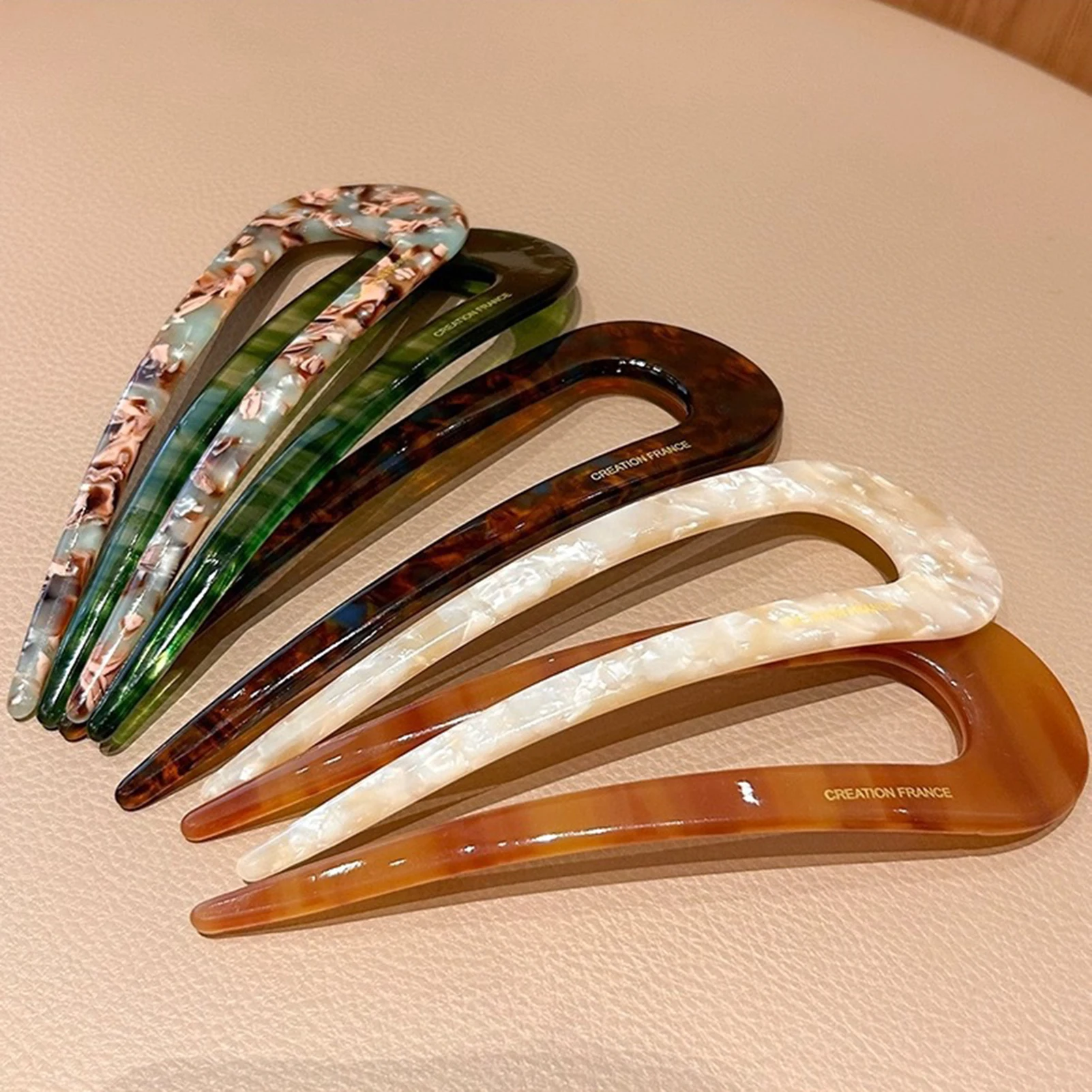 Elegante U-förmige Haarnadeln für Damen, französische Haarspange mit zwei Zinken, Vintage-Haarklammern, Haar-Accessoires, Damen-Haarstyling-Tool – Detail 6