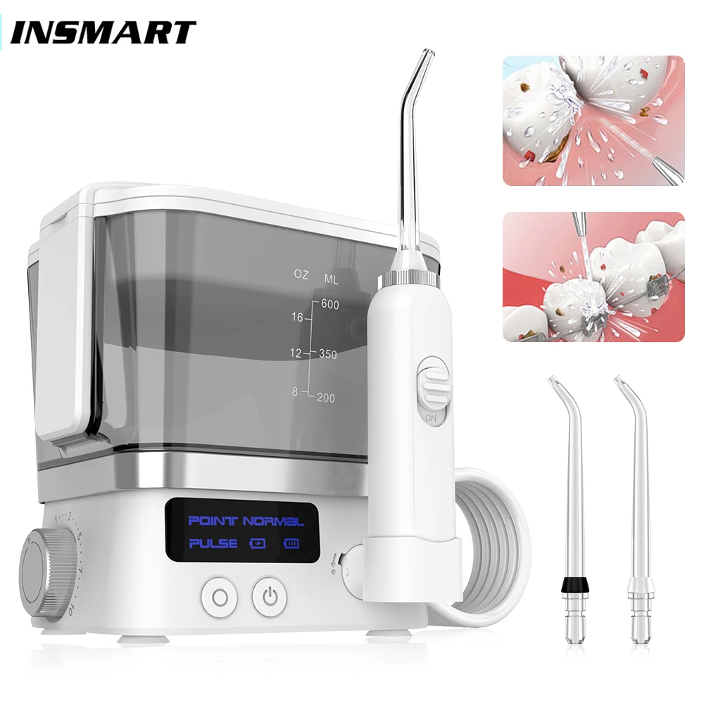 

INSMART Oral Irrigator Household Use Professional Waterpulse Electric Cleaner Water Flosser Jet Scaler 600ml Dental Oral Care