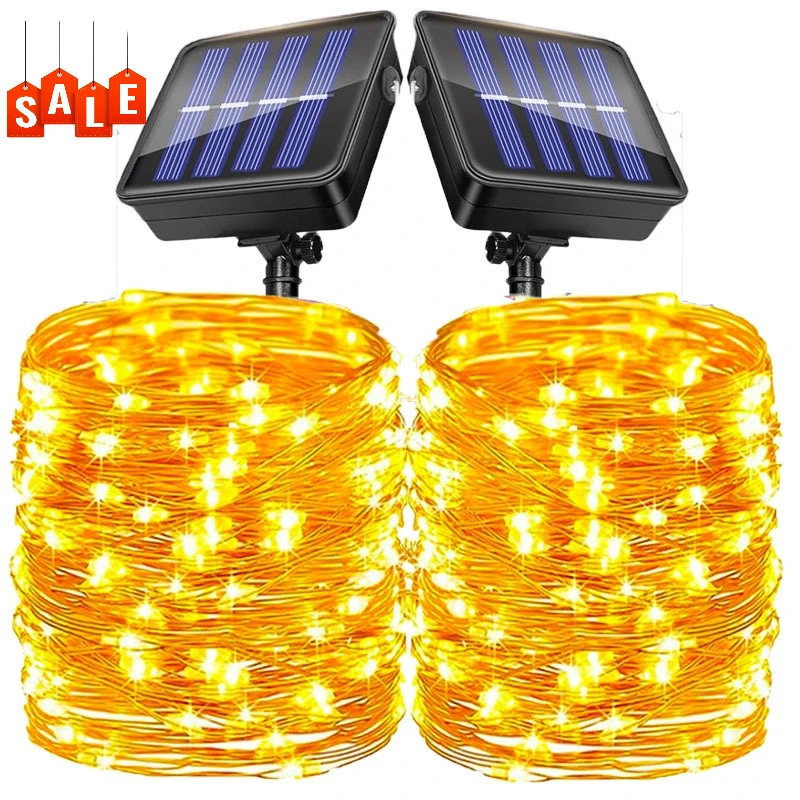 

Solar LED String Light Outdoor Garden Lights Solar Garland 8Modes Lighting Chain for Christmas Party Festivals Tree Decoration