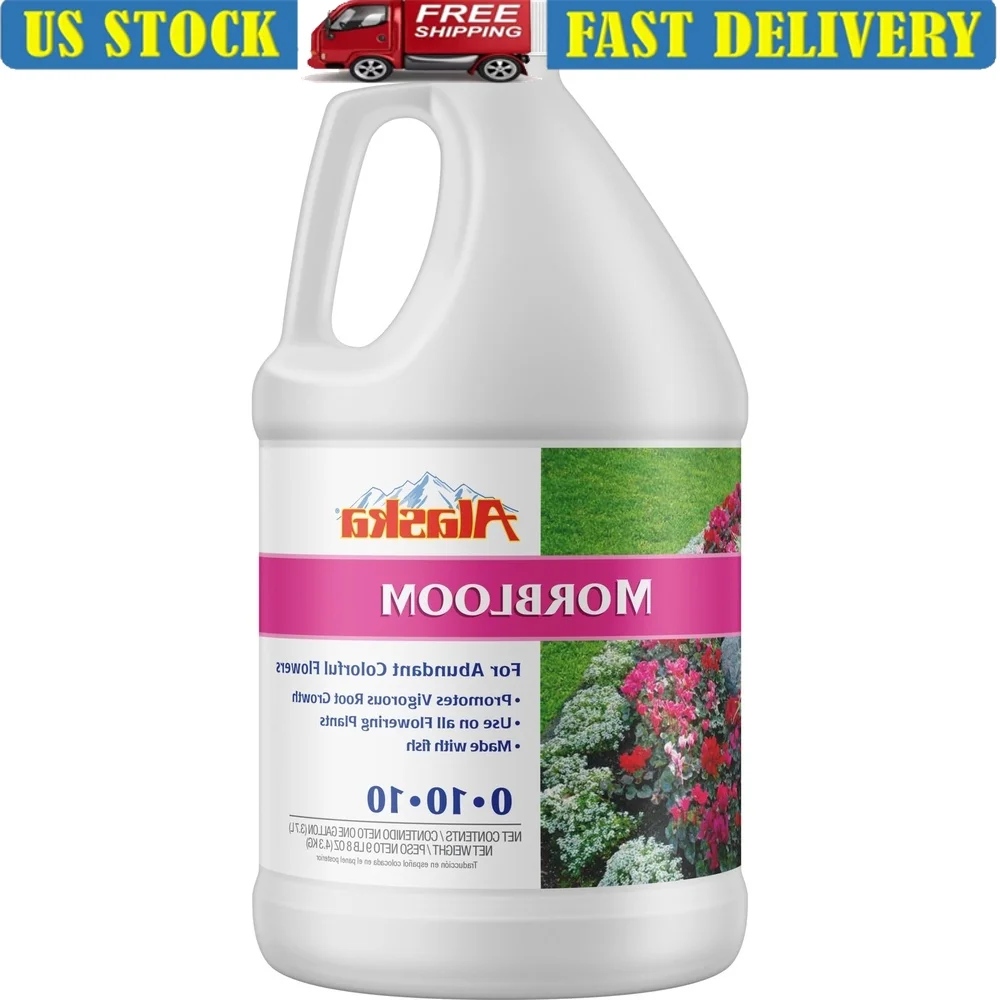 

Morbloom Flowering Plant Food Fertilizer 0-10-10 NPK Natural Fish Concentrated Formula Colorful Blooms Root Growth 1 Gallon