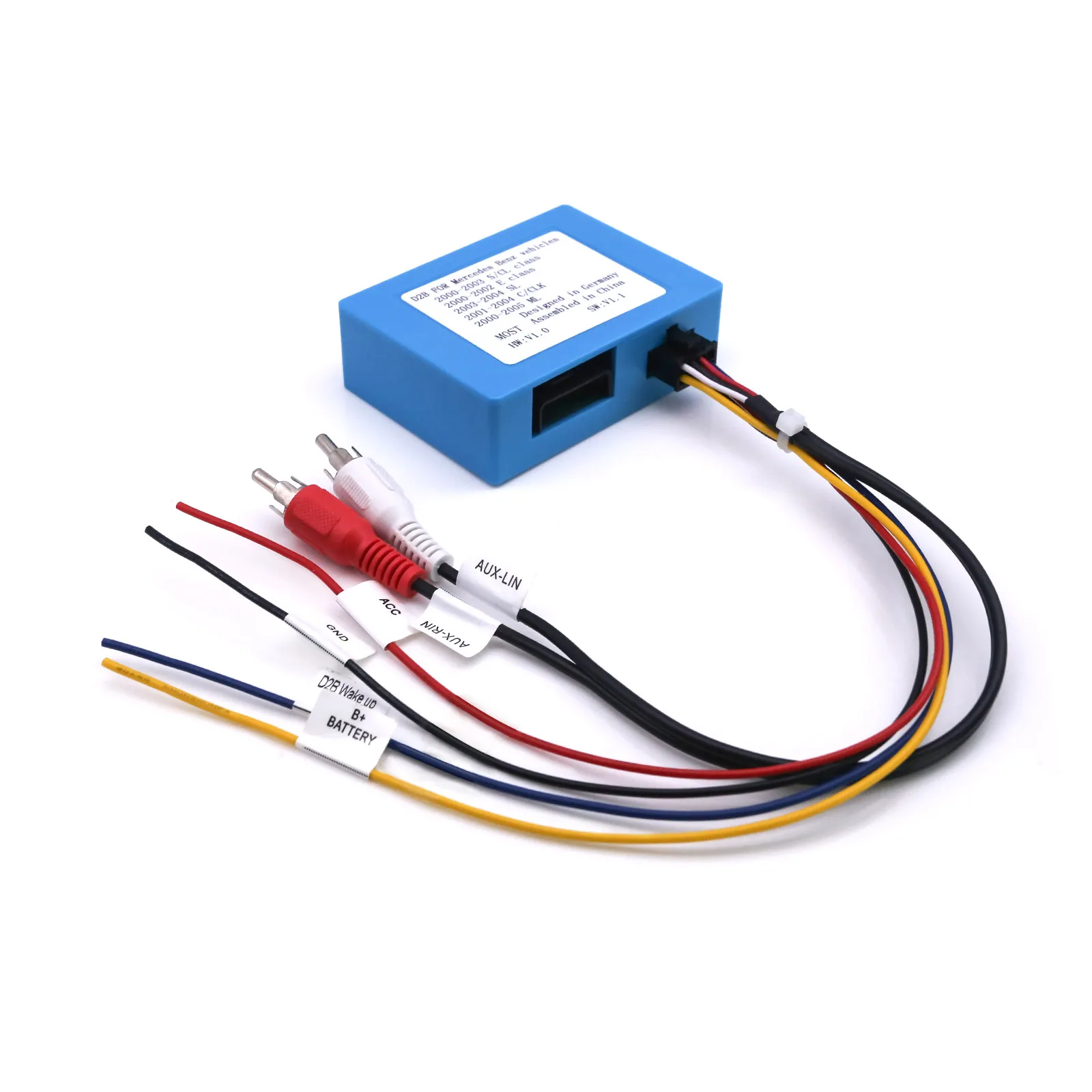 

Car Radio Adapter Car D2B Digital Data Fiber Optic Decoder for Mercedes Benz ML CL SL ECS CLK Class Only D2B Optical Bus System