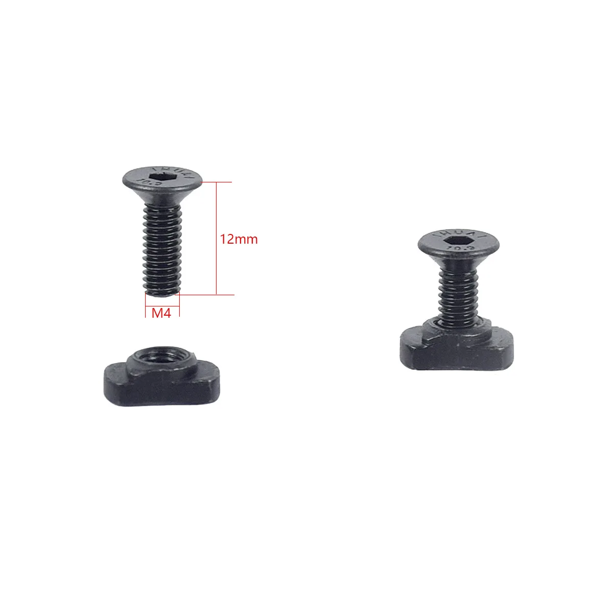 M-LOK/Keymod/MOE المسمار وقضبان الجوز 12.9 الصف M4 M5 الجوز 12 مللي متر مزيج 10 مللي متر 10 قطعة مجموعة لملحقات أقسام MLOK