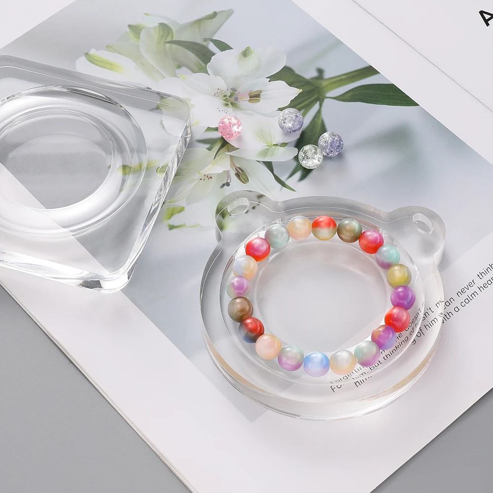 1 قطعة لوحة تصميم الديكور الاكريليك مناسبة حامل عرض الأساور لصنع المجوهرات القلائد الحرف صينية العرض العملي #3