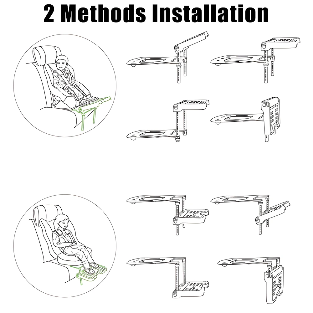 Foldable Children Safety Seat Footrest Pram Footrest Attachment Car Accessories Baby Foot Pedal Rest Holder Support view 6