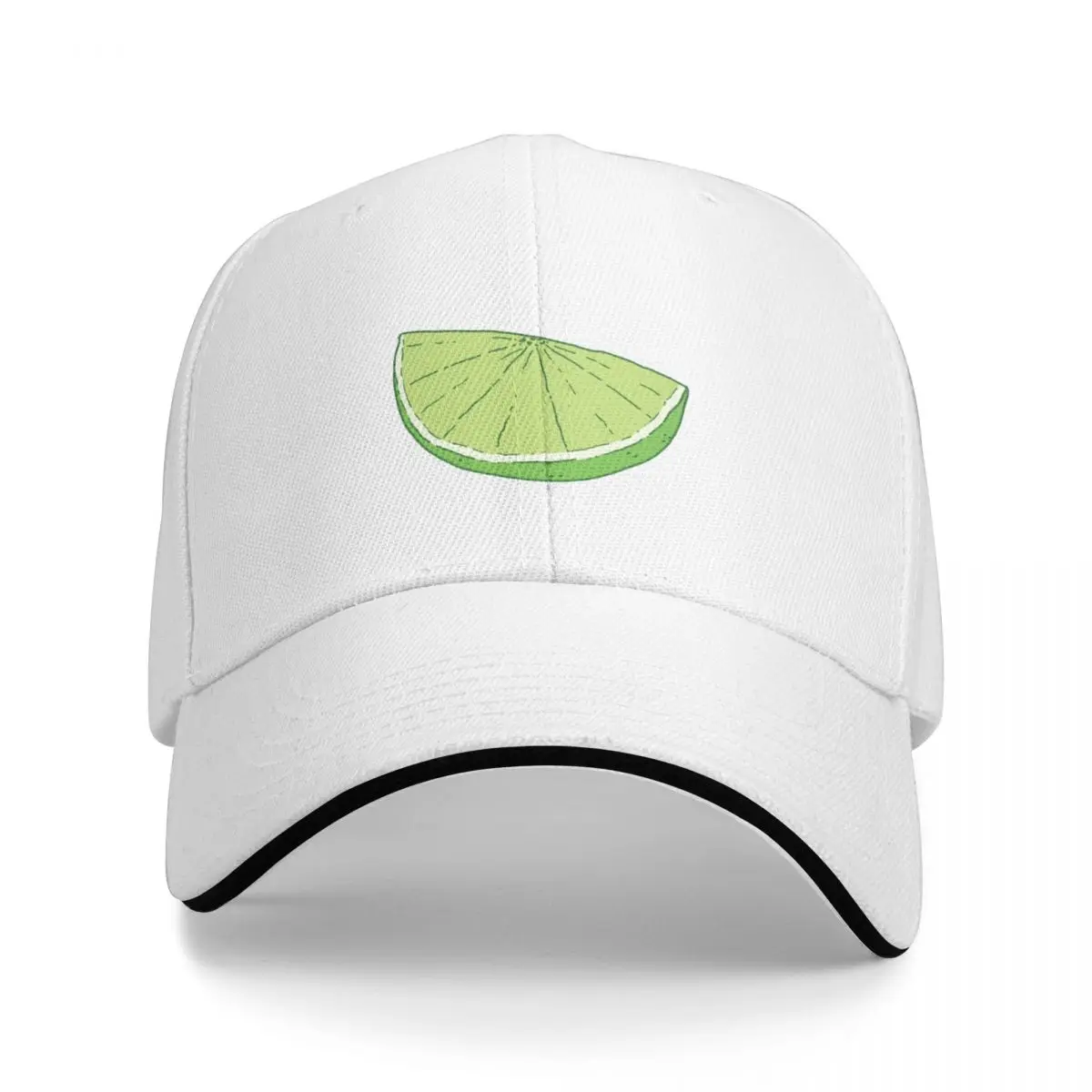 Colorful Slices of Lime Fruit Wedge Pattern Baseball Cap Rave New In Hat Hats Man Women's