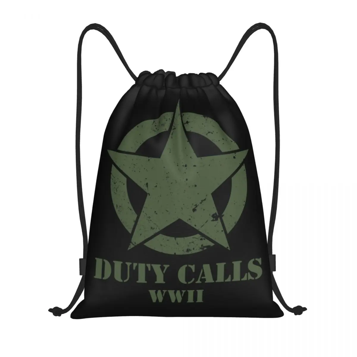 Military Tactical Army Star Drawstring Backpack Women Men Gym Sport Sackpack Portable Training Bag Sack