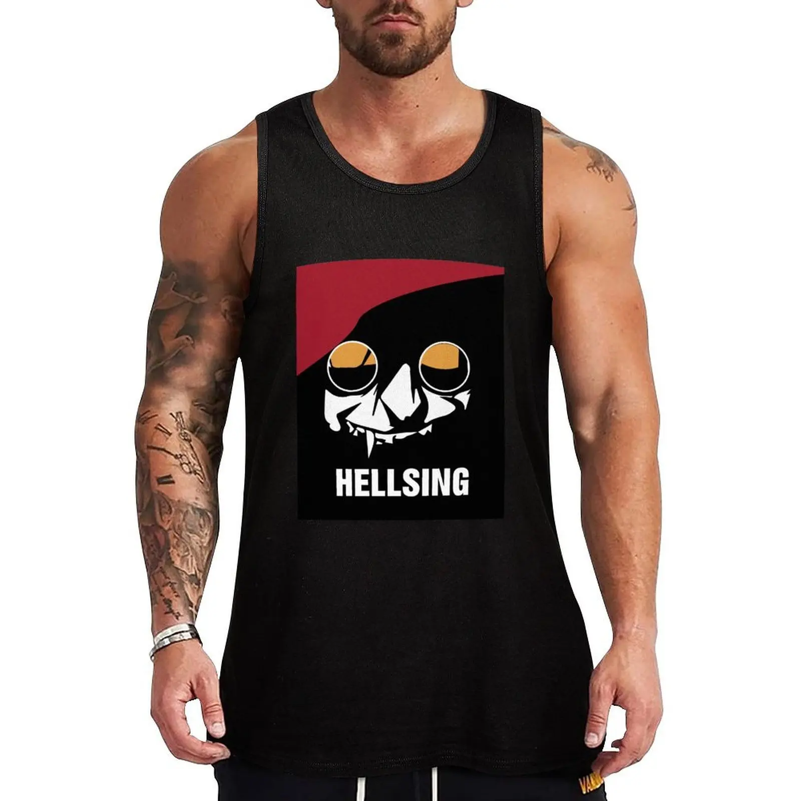 Alucard Hellsing Face Tank Top Novelty Print Tank Top Casual Graphic Sleeveless Tee