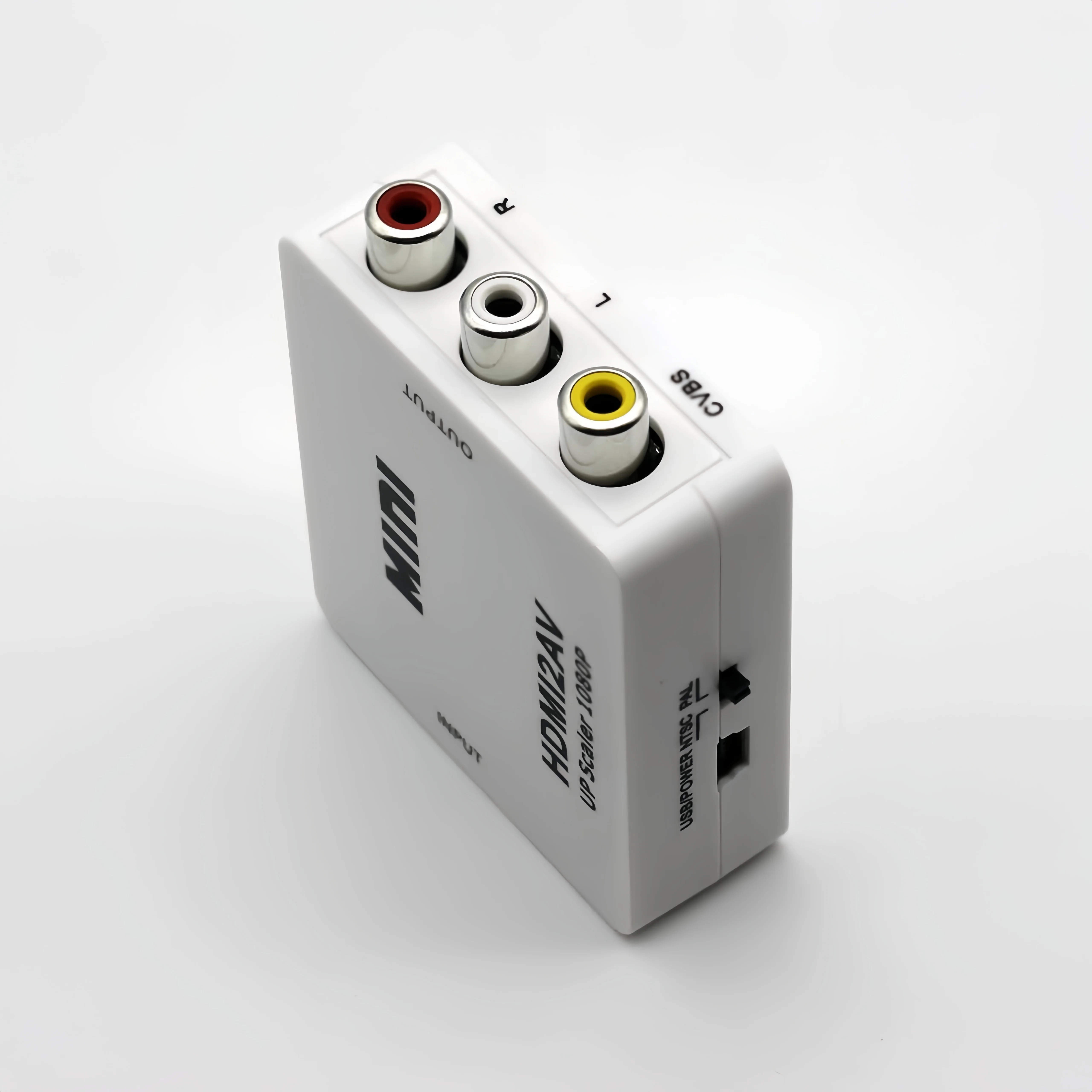 10PCS 미니 HDMI-3RCA 변환기 1080P 비디오 분배기 및 변환기 TV/PS3/DVD/VCR(팔/NTSC)용 CVBS 어댑터 포함