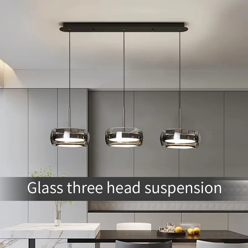 3-color Modern Minimalist Dining Table Light, Glass Restaurant Pendant Light, Restaurant Light, Home Decoration, Indoor Lighting