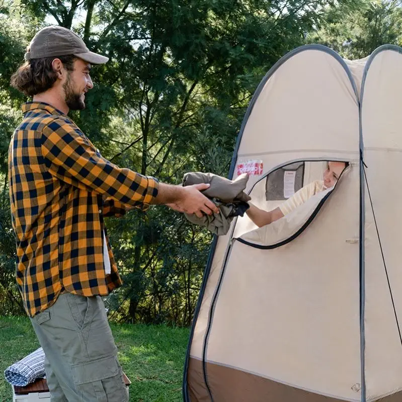 Special tent for bathing, mobile toilet, outdoor portable fishing shower and changing clothes.