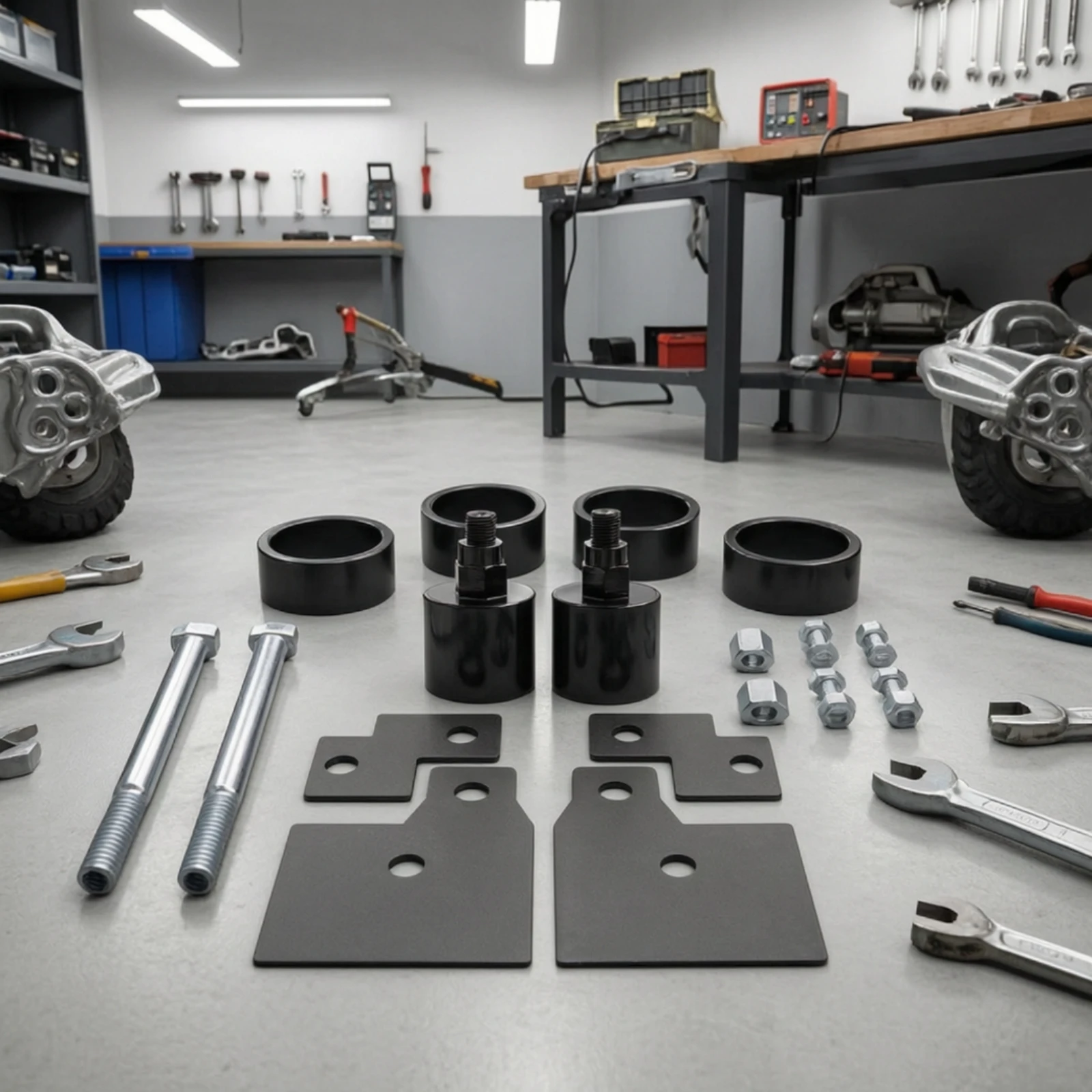 Lift Kit with Hardware Front and Rear Suspension System Lift Kit 4-Inch Increased Clearance for Trail Riders, Trail Riding
