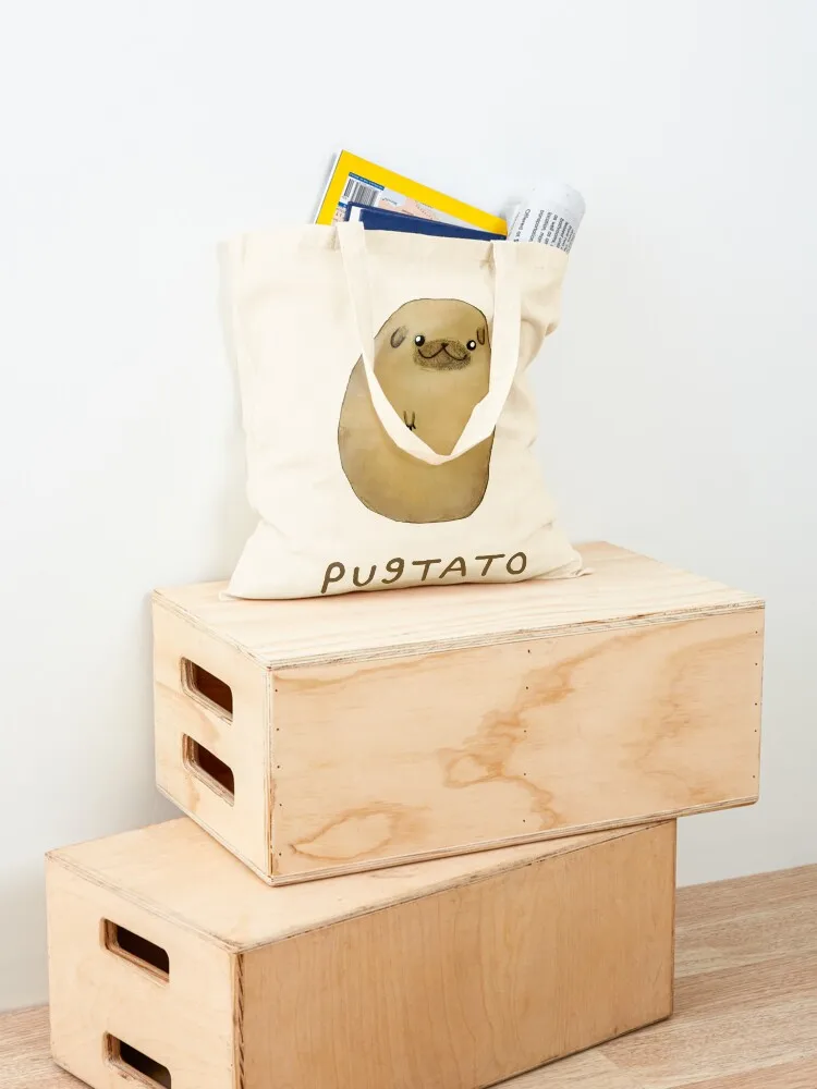 Pugtato Tote Bag custom tote bag Shopper handbag Big bag women custom fabric