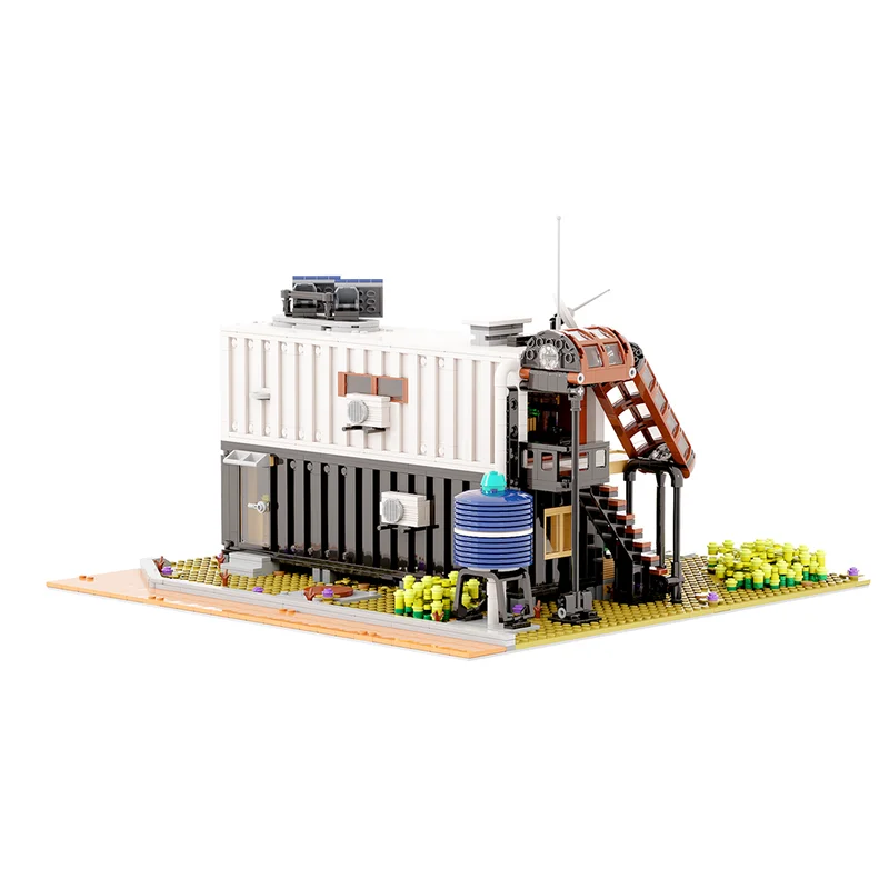 2480PCS MOC Creative Street View Container House II Modular Model Architecture Building Block Diy Assembly Kids Toys Gifts