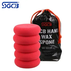 SGCB Pro Car Foam Sponge Wax Applicator Cleaning Detailing Pads Wax Soft Sponge Cleaning Auto Detailing Accessories 5/6 PCS