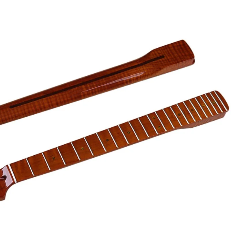 

6-string 22-fret tiger grain roasted maple gloss 5.6cm electric guitar neck assembly DIY electric guitar accessories