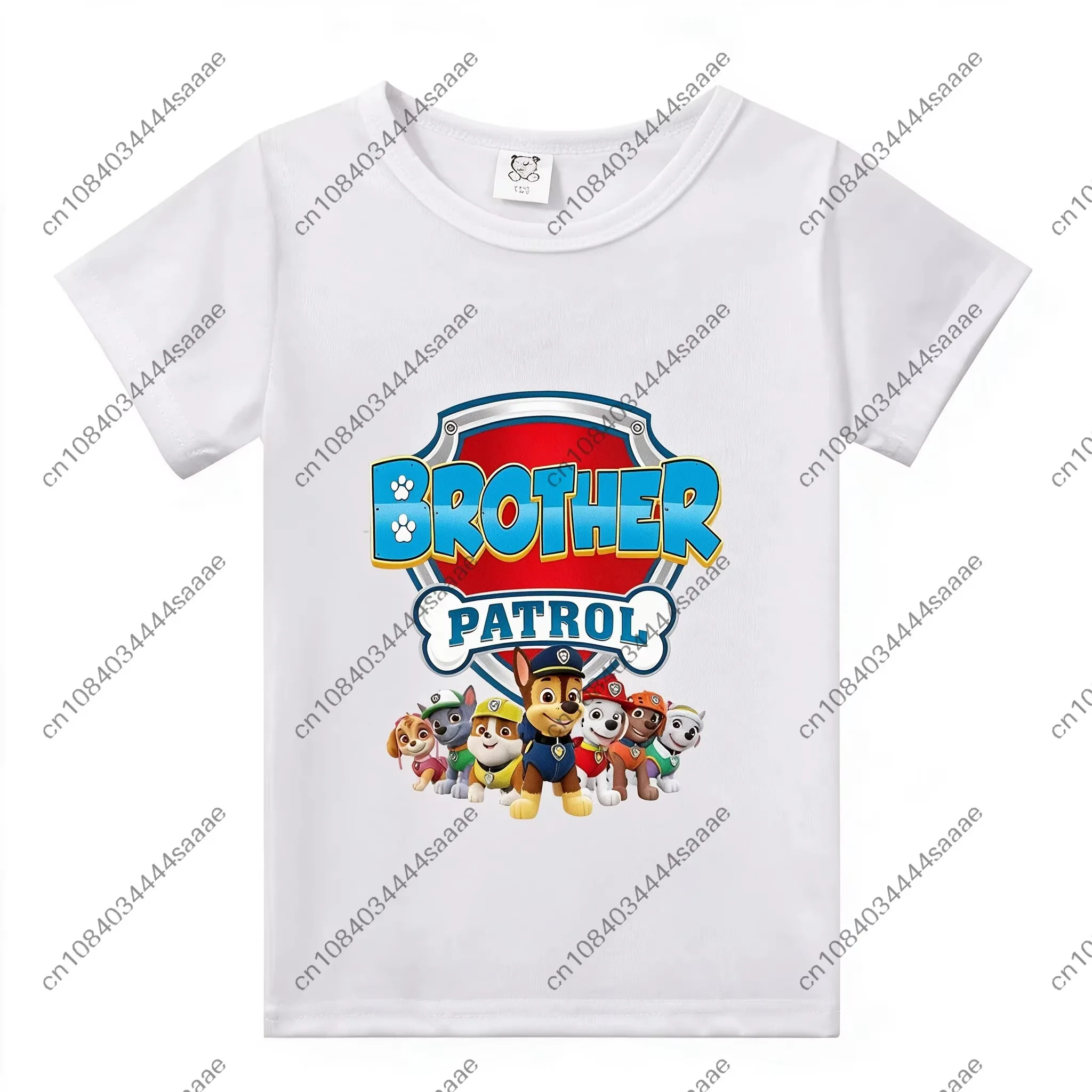 Paw Patrol Parent-child Outfit Birthday Party Tee Dad Mom Family Cute T-shirts Women Men Fashion Summer Fashion Tops Party Gifts