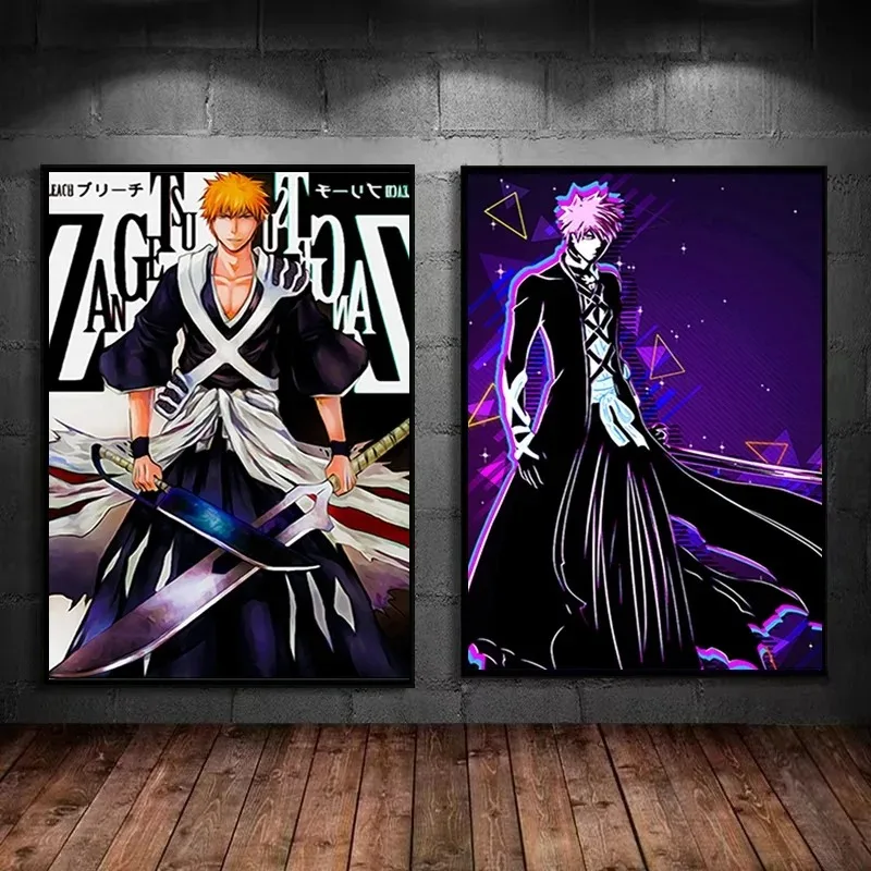 Classic Japanese Anime BLEACH Canvas Painting HD Poster Bar Room Manga Decoration Painting Art Wall Sticker Picture Unframed