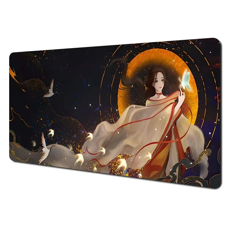 

Chinese style Myth Big Game Mousepad XXL keyboard esports player table mat Anime 900x400 1000x500 thick lock edge non-slip