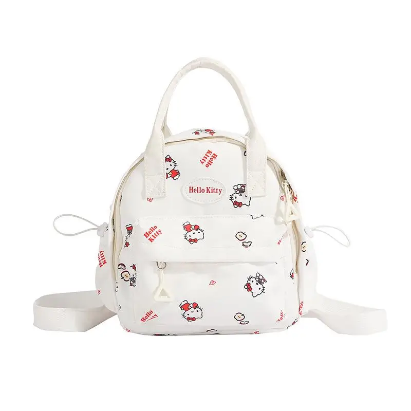حقيبة ظهر Sanrio الجديدة المطبوعة برسوم كارتونية HelloKitty حقيبة ظهر عصرية كاجوال للفتيات Kawaii حقيبة كروس محمولة على ظهره للطلاب