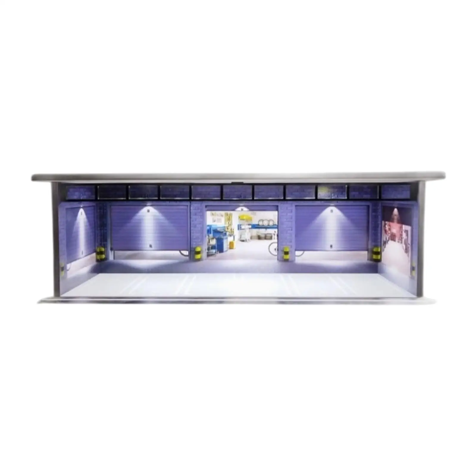 

1:64 Scale Diecast Vehicle Model Display Case Protect with Light Home Decor