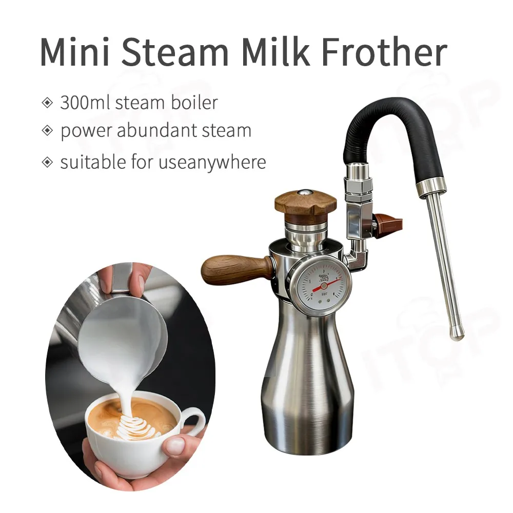 Hot Selling 300ml Water Boiler Stainless Mini Steel Steam Milk Frother Factory Wholesale Price