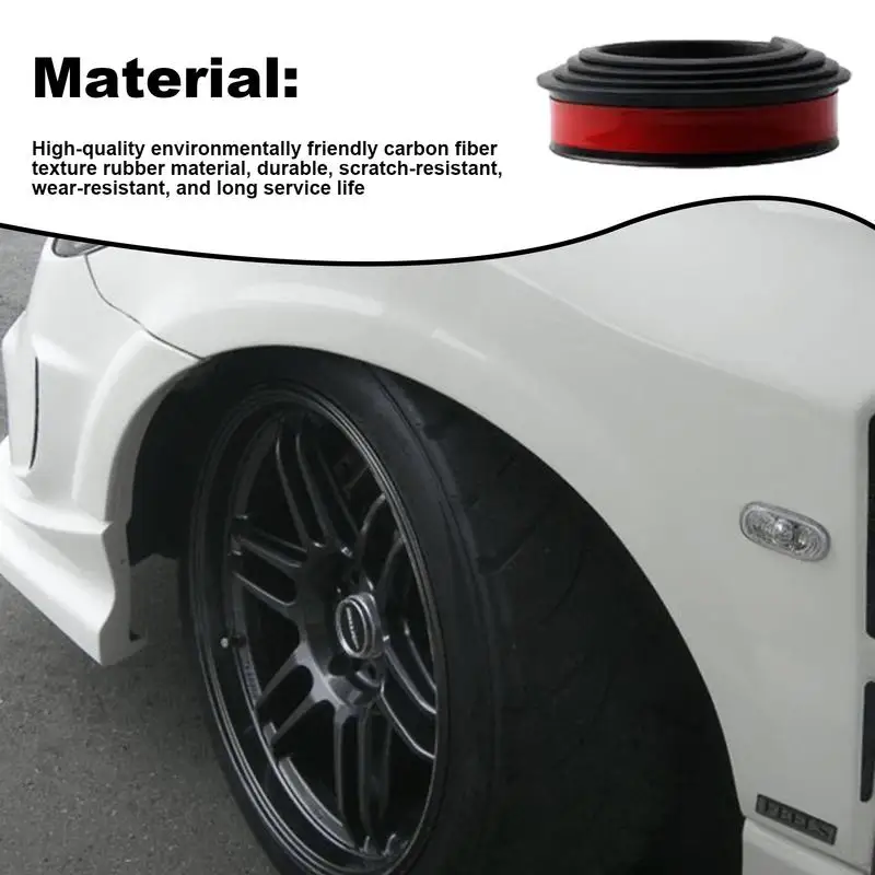 Car Mudguard Flare Edge Trim Flexible Wheel Arch Trim Mudguard Trim Strip Anti-Collision Auto Mudguard Arch Trim Strips Side