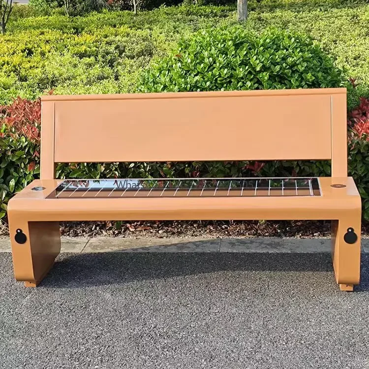 New Street Furniture Park Mobile Phone Charging Solar Garden Outdoor Benches Solar Benches