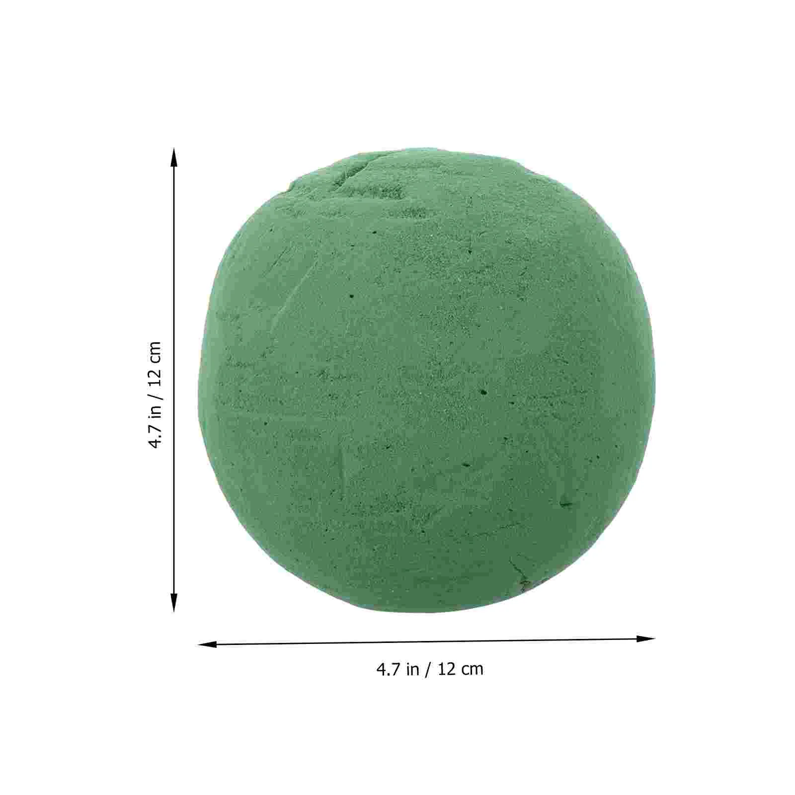 2 Pcs Foam Flowers Mud Round Floral Wet Ball Arrangement Dried Sphere Foams Green for Arrangements Office