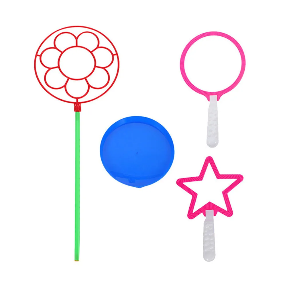 4Pcs Colorful Bubble Wands Set Giant Bubble Maker Outdoor Indoor Fun Kids Party Gift Spring Autumn Winter Rainy Day Activity