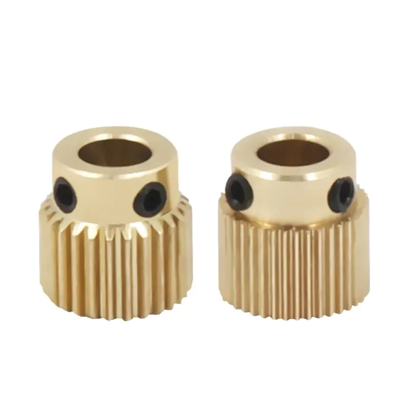 Brass Feed Gear Set 26T and 40T for 3D Printer Extruder Wire Feeding System Compatible with MK8 Extruder