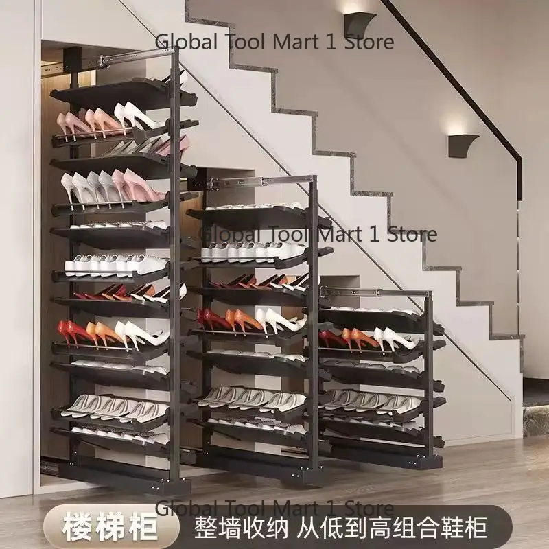 Large Capacity Pull Out Shoe Storage Cabinet Multifunctional Retractable Shoe Rack Organizer Home Furniture