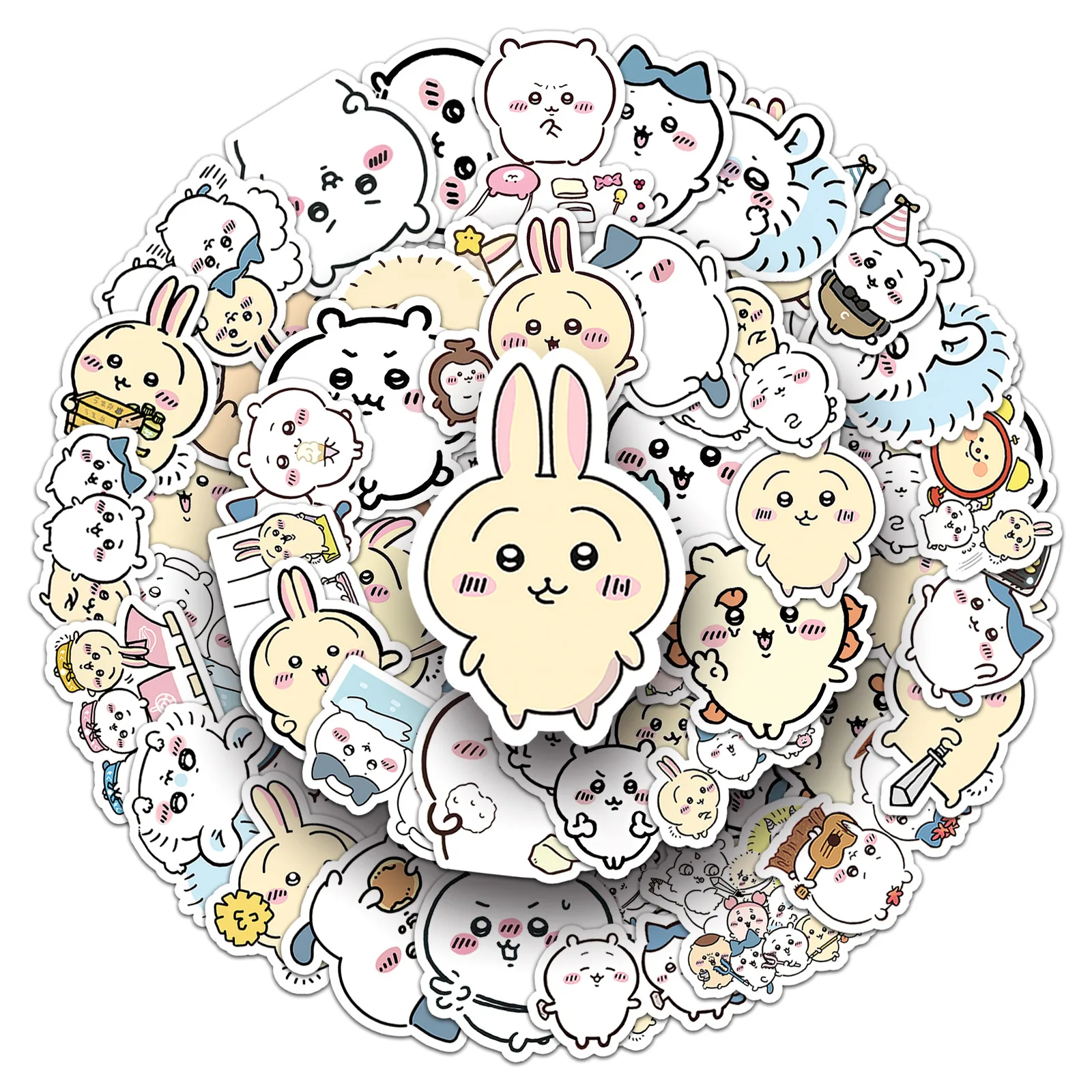 Miniso 50/60/100pcs Cute Chiikawa Children DIY Stickers