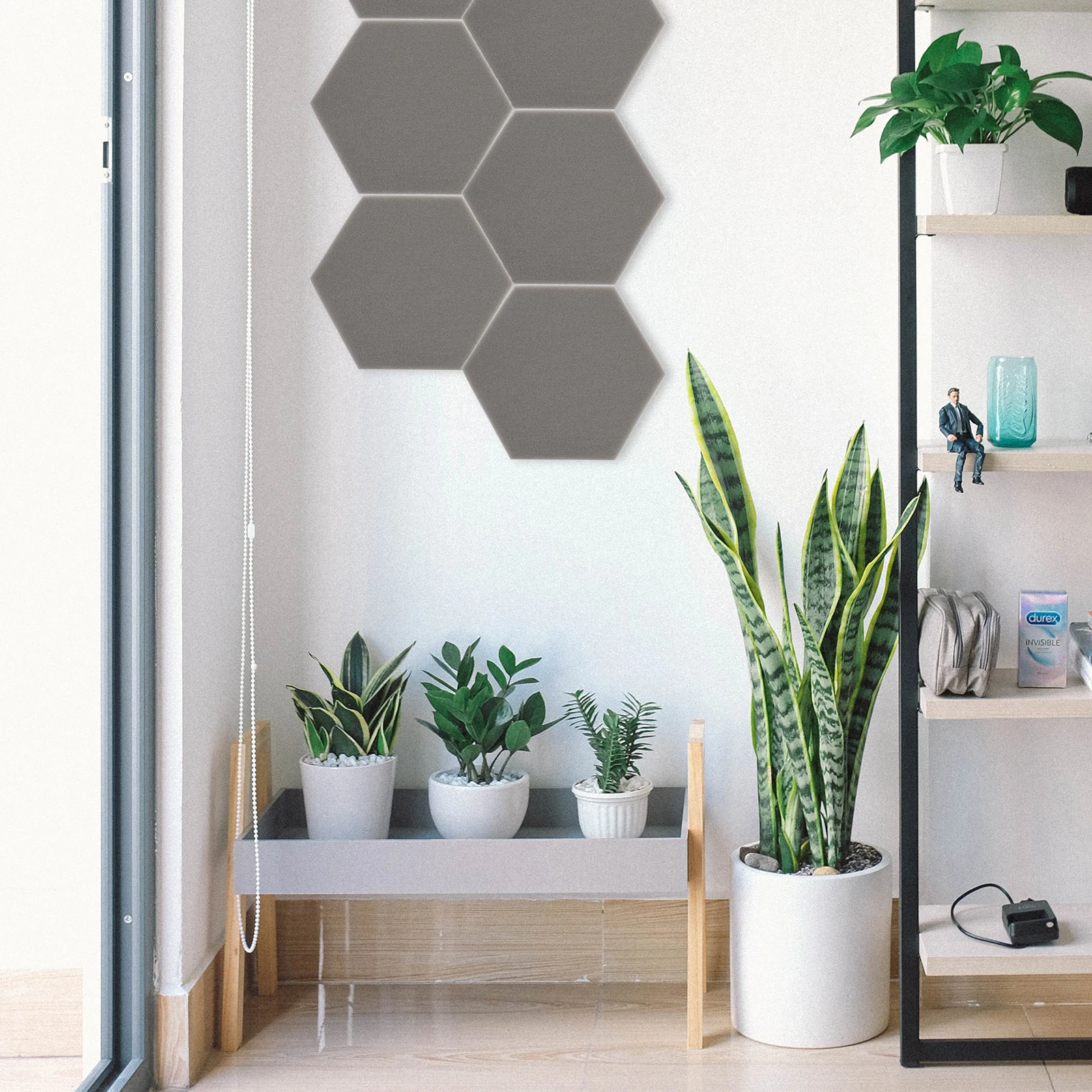 

6 Pcs Hexagonal Soundproof Walls Ceilings Doors Decorative Surface Quality Acoustic Acoustic Mat Pad Materials