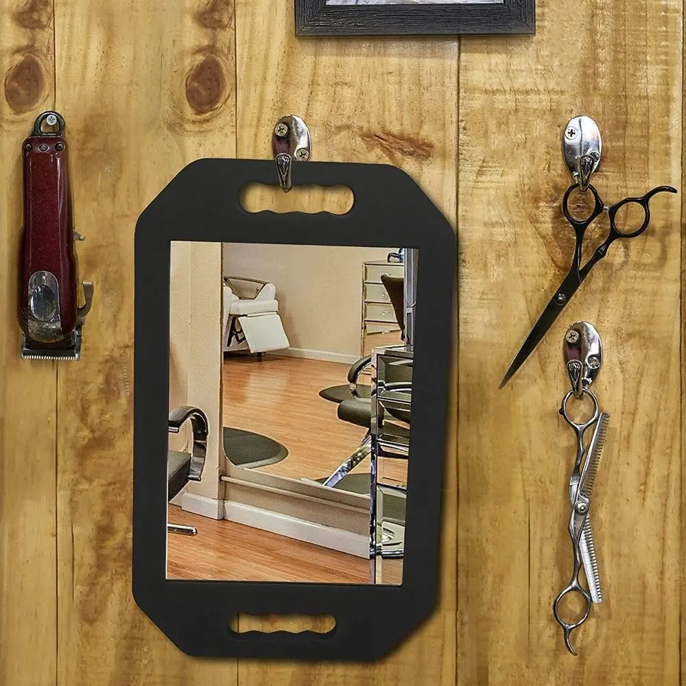 Specchio palmare Anti caduta 2-Hand Hang Up Back Vanity Mirror Hair Salon specchietto retrovisore specchio quadrato parrucchiere