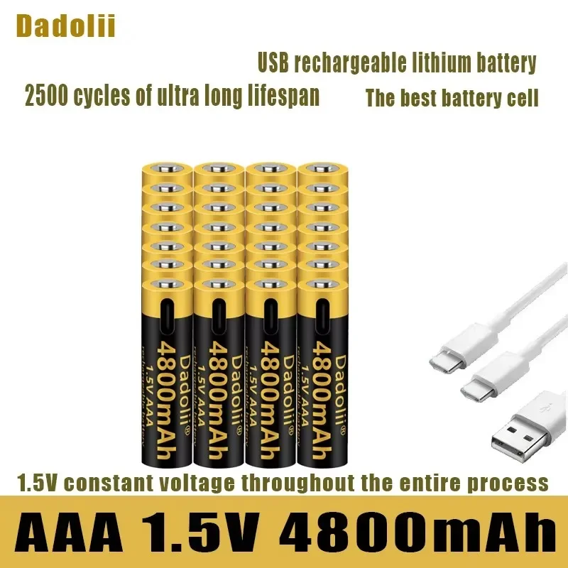 

Оригинальная литий-ионная аккумуляторная батарея Dadoli USB, батарея AAA 1,5 В, 4800 мАч/литий-ионная, игрушка, MP3-плеер, клавиатура