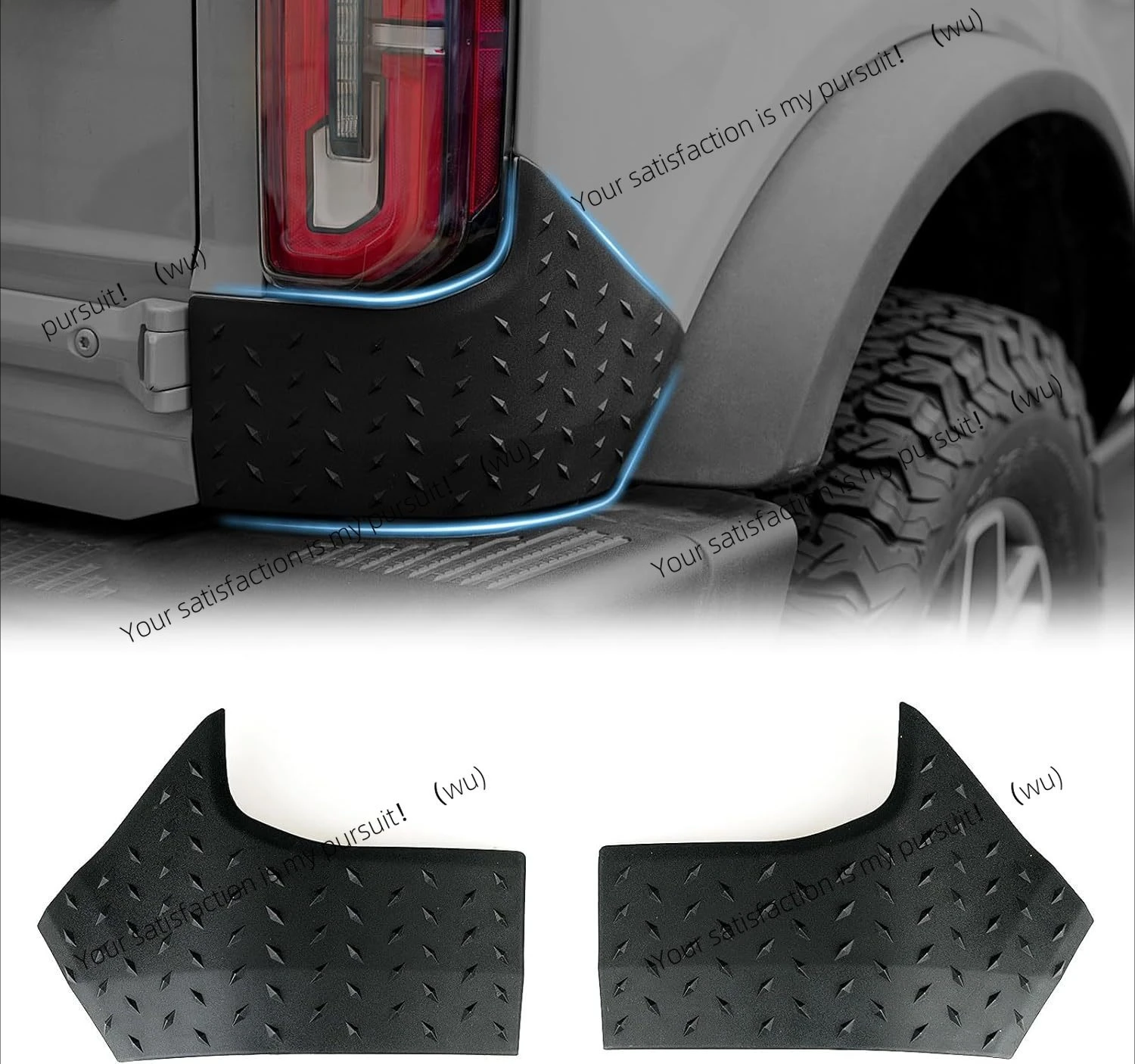 

Подходит для Ford Liema Bronco 2021-2024 внешняя модифицированная устойчивая к царапинам защитная крышка, угловая защита, передний угол